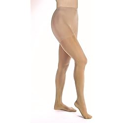 JOBST Opaque Waist High 20-30 mmHg Compression Stockings Pantyhose, Closed Toe, Large, Natural