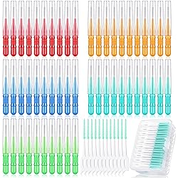 350 Pieces Interdental Brush Tooth Floss Tooth Cleaning Tool Toothpick Dental Tooth Flossing Head Oral Dental Flosser Teeth Soft Dental Picks Refill Dental Flosser Toothpick Cleaners Mixed Color