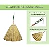 Natural Grass Asian,Brush Broom, Whisk Broom, Brush Wooden Handmade, Handle Bamboo, L16 in x 12in Turquoise