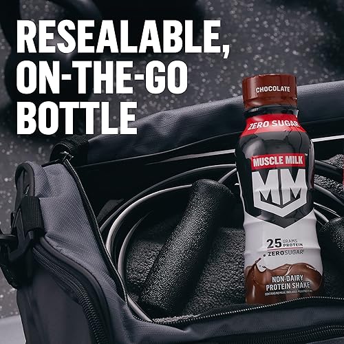 Muscle Milk Genuine Protein Shake, Chocolate, 20g Protein, 11.16 Fl Oz Pack of 12, Packaging May Vary