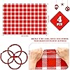4 Pcs 80 x 60 in Jumbo Christmas Gift Bags Bike Gift Bag Buffalo Plaid Bicycle Gift Bags Large Plastic Gift Bags Bicycle Wrapping Bag for Xmas Gifts Decor Red, White, Classic Style