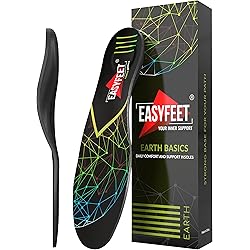 Life-Changing} Orthotic Work Insoles - Anti Fatigue Aches Extra Steady Medium Arch Support Shoe Insoles Men Women - Insert for Flat Feet Leg Foot Pain Relief - Work Boot Insoles for Standing All Day