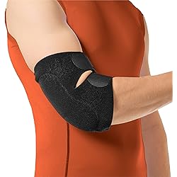 BraceAbility Bursitis Elbow Pad Brace | Compression Arm Sleeve Wrap with Padded Soft Support Cushion for Olecranon Joint Pain, Bursa Protection, Arthritis & Tendonitis Relief One Size