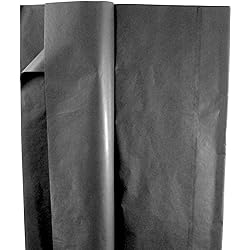 Iconikal Gift Wrapping Tissue Paper, Black, 20 x 20-Inches, 75-Sheets