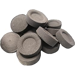 Premium Instant Hookah Coals - 2 Rolls of Charcoals,10 Tablets Each Roll - 20 Quick Light Charcoal Briquettes, Easy Lighting, Longest, Odorless - Perfect for Your Hookah Set