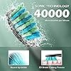 Electric Toothbrushes for Adults, 8 Brush Heads Sonic Electric Toothbrush with 40000 VPM Deep Clean 5 Modes, Power Rechargeable Toothbrushes Fast Charge 4 Hours Last 30 Days, Electric Toothbrush Black