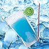 C CRYSTAL LEMON 100PCS Drink Pouches for Adult with Straw Smoothie Bags Juice Pouches with 100 Drink Straws, Heavy Duty Hand-Held Translucent Reclosable Ice Drink Pouches Bag
