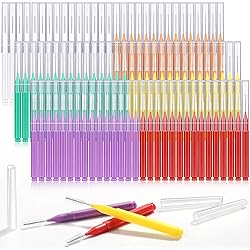 120Pcs Interdental Brush modacraft 6 Sizes Braces Brush Toothpicks with Soft Bristles 360° Bendable Floss Heads Dental Brushes Between Teeth Gum Braces Cleaning Kit Oral Tooth Cleaning Tool