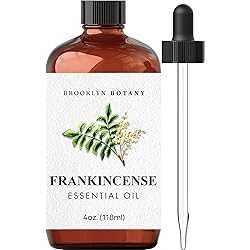 Brooklyn Botany Frankincense Essential Oil – 100% Pure and Natural – Therapeutic Grade Essential Oil with Dropper - Frankincense Oil for Aromatherapy and Diffuser - 4 Fl. OZ