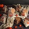 36 Pcs Thanksgiving Burlap Bags Thanksgiving Treat Goodies Bags Pumpkin Turkey Burlap Gift Bags with Drawstring Fall Candy Bags with Pumpkin Card Small Drawstring Pouch for Thanksgiving Fall Party