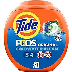 Tide PODS Laundry Detergent Soap PODS, High Efficiency HE, Original Scent, 81 Count