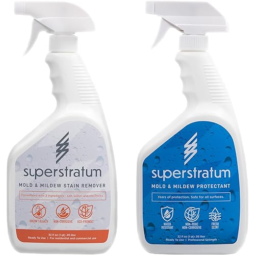 Superstratum Mold and Mildew Protectant and Stain Remover combo pack, 2 - 32 oz
