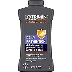 Lotrimin Athlete's Foot Daily Prevention Medicated Foot Powder Bottle, 3 Ounce