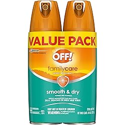 OFF! Family Care Insect & Mosquito Repellent I, Smooth & Dry Bug Spray for the Beach, Backyard, Picnics and More, 4 oz. Pack of 2