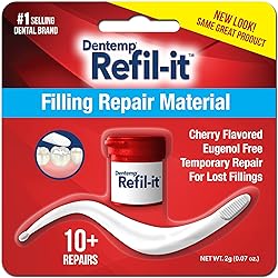 Dentemp Refil-It Filling Repair Material - Temporary Tooth Filling Kit 0.07 Oz - Tooth Repair Kit for Instant Pain Relief - Long Lasting Tooth Filling