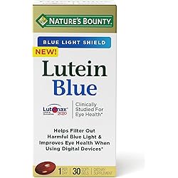 Nature's Bounty Lutein Blue Pills, Eye Health Supplements and Vitamins with Vitamin A and Zinc, Supports Vision Health