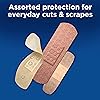 Band-Aid Adhesive Bandage Family Variety Pack in Assorted Sizes Featuring Water Block & Skin Flex, Flexible Fabric, Tough Strips & Pixar Character Bandages, 110 Count