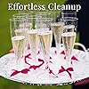 24 Plastic Champagne Flutes Disposable | Clear Glasses for Parties | Cups | Toasting ,Mimosa Glasses | New Years Eve Party Supplies 2023