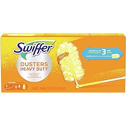 Swiffer 360 Ceiling Fan Duster with Extension Pole, Dusters for Cleaning, Starter Kit with 3 Refills