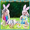 24 Pieces Paper Easter Treat Boxes Easter Treat Baskets Easter Gift Box with Handle Rabbit Egg Easter Basket Candy Goody Cookie Boxes Holder for Party Favor Supplies