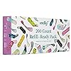 Welly Bandage Refill Ready Pack | Adhesive Flexible Fabric Bandages | Bulk Assorted Shapes and Patterns for Minor Cuts, Scrapes, and Wounds - 200 Count