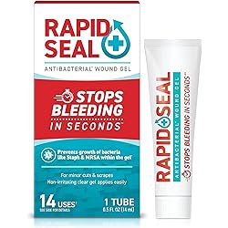 Rapid-Seal Antibacterial Wound Gel 1 Count | Stops Bleeding in Seconds, Ideal for Cuts, Scrapes and Razor Nicks