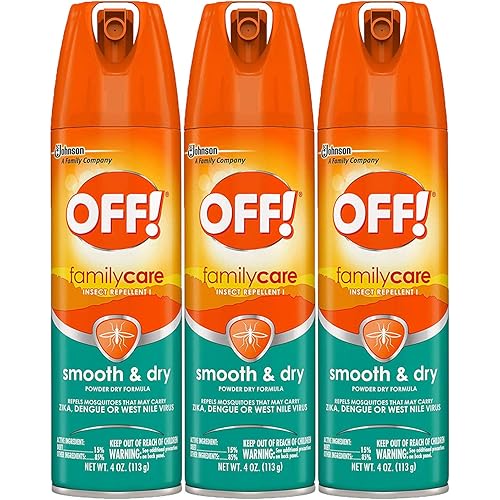 Off! Family Care Smooth & Dry Insect Spray, 4 oz Pack - 3,White