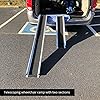 Titan Ramps 4 FT - 7 FT Aluminum Telescoping Wheelchair Loading Ramp, Rated 600 LB Capacity, Portable Scooter Access Track Ramp, Carry Bag Included