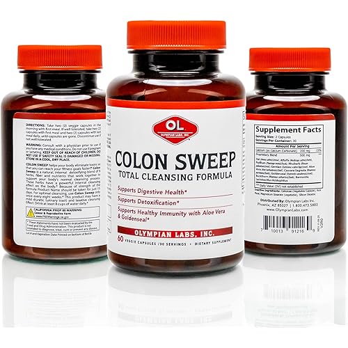 Olympian Labs Colon Sweep | Digestive Health | Detoxification | Healthy Immune System | 60 Veggie Capsules