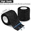 12 Pack Self Adherent Cohesive Wrap Bandages 2 Inches X 5 Yards, First Aid Tape, Elastic Self Adhesive Tape, Athletic, All Sports wrap Tape, Breathable Wound Tape, Bandage Wrap for Wrist, Ankle, Black