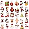 150 Pieces Christmas Tags with Ribbon Tie Strings Glitter Foil Christmas Tag Labels Christmas Holiday Tags for DIY Xmas Present Wrap and Label Package Name Card 30 Designs