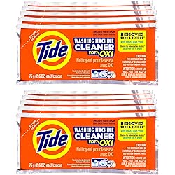Washing Machine Cleaner by Tide, 10 Count, NEW Milder Scent with the Power of Oxi, Washer Machine Cleaner Powder Detergent for Front and Top Loader Machines Packaging May Vary