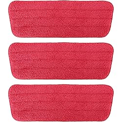 3 Packs Microfiber Mop Pads Spray Mop Refill Replacement Heads WetDry Floor Cleaning Refill Mop Pads Compatible with Rubbermaid Reveal Spray Mop,Libman,Cxhome,Norwex and Bona Mops System