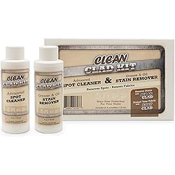 CleanClad Kit - Powerful Fabric, Carpet & Upholstery Spot Cleaners Remove Stains from Furniture, Rugs, Coaches, Sofas, Drapes and Car Seats. Stain-free Protection. Includes 2 4oz bottles