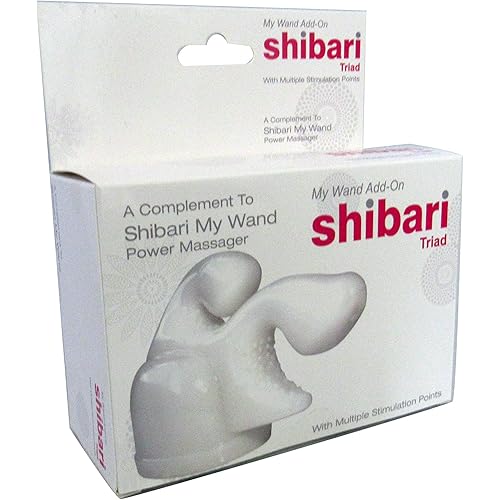 Shibari Wand Triad Attachment, Triple Stimulation Points, Fits Most Wand Massagers Including Hitachi, White