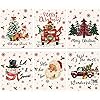 6 Pieces Christmas Swedish Kitchen Table Dishcloths Reusable Christmas Dish Towels Absorbent Cleaning Cloth Fast Dry Kitchen Dishcloth with Santa, Snowman, Christmas Tree, Deer for Kitchen Cleaning