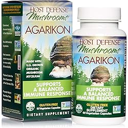 Host Defense, Agarikon Capsules, Balanced Immune Support, Mushroom Supplement, 60 Capsules, Unflavored