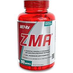 MET-Rx ZMA Dietary Supplement, ZMA Supplement Capsules, 90 Count