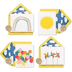 Papyrus Blank Cards with Envelopes, Little Box of Happy 20-Count