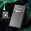 x-lighter XL079 Cigarette Case for 100's King Size, with Tungsten Coil Lighter, Gift Package, Father's Day Gift for Men dad