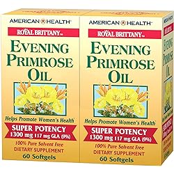 American Health Dietary Fiber Supplements, Royal Brittany Evening Primrose Oil, Pack of 2, 60 Count