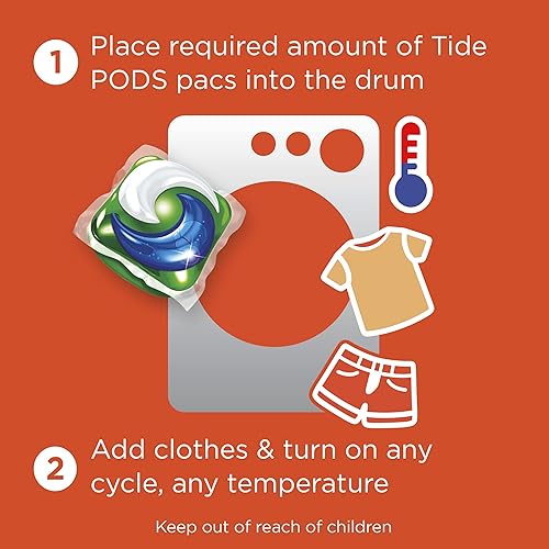 Tide PODS with Downy, Liquid Laundry Detergent Pacs, April Fresh, 15 Count