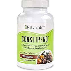 NaturalSlim Constipend - Constipation Support, Colon Cleanse Supplement - Restores Magnesium Level, Better Digestion, Improved Metabolism w Olive Extract - 120 Capsules