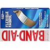 Band Aid Brand Sterile Flexible Fabric Adhesive Bandages, Comfortable Flexible Protection & Wound Care for Minor Cuts, Pad Designed to Cushion Painful Wounds, One Size, 2 Pack, 100 Ct, Beige