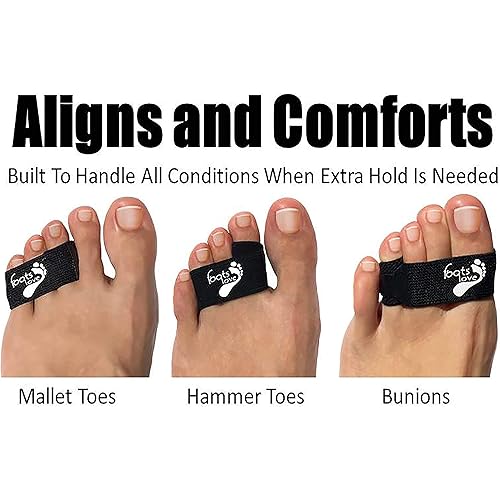 Foots Love- The Original Broken Toe Bandage Wraps. Cushion Long and Big Toe Separator Splints. Stop Bunion and Hammer Toe with Our Non Slip Copper Sleeves. Their is No Better Rubbing Reducing Toe Straightener For Men and Women