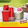Glad Everyday Disposable Plastic Cups for Everyday Use | Red Plastic Cups Strong and Sturdy Red Plastic Party Cups for All Occasions, 16 Oz Cups 100 Count