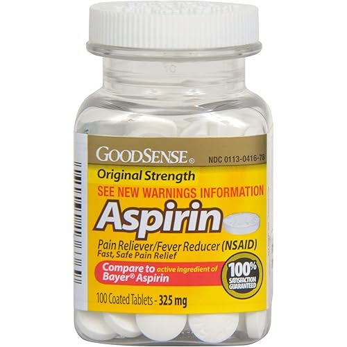 GoodSense Coated Aspirin Pain Reliever Tablets 325 mg , 100-count
