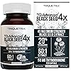 20% Thymoquinone Black Seed Oil Extract Capsules - TQ-Advanced 4X® Highest Thymoquinone Concentration Available 60:1 Concentrate from Nigella Sativa, Raw Form, Vegan, Glass Bottle 60 Cap - 50mg