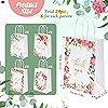 24 Pcs Floral Design Small Thank You Bags with Gold Foiled Printed Thank You Party Bags with Handles White Kraft Paper Bags Party Favor Bags for Wedding Birthday Baby Shower, 8.27 x 5.91 x 3.1 inches