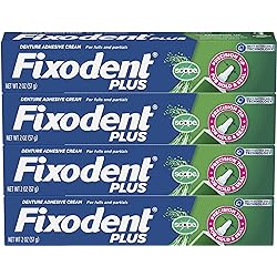 Fixodent Plus Scope Secure Denture Adhesive 2.0oz Pack of 4 eComm